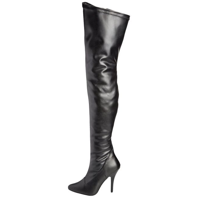 pleaser SEDUCE-3000 zwarte heren overknee laarzen maat 42 - 43